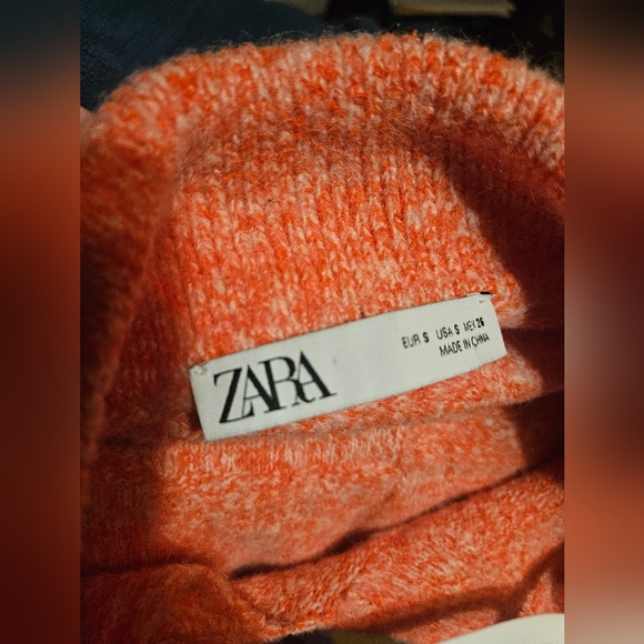 Bright pink/coral Zara sweater - Picture 6 of 7
